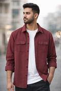 Men’s Premium Maroon Casual Shirt – Effortless Smart Look
